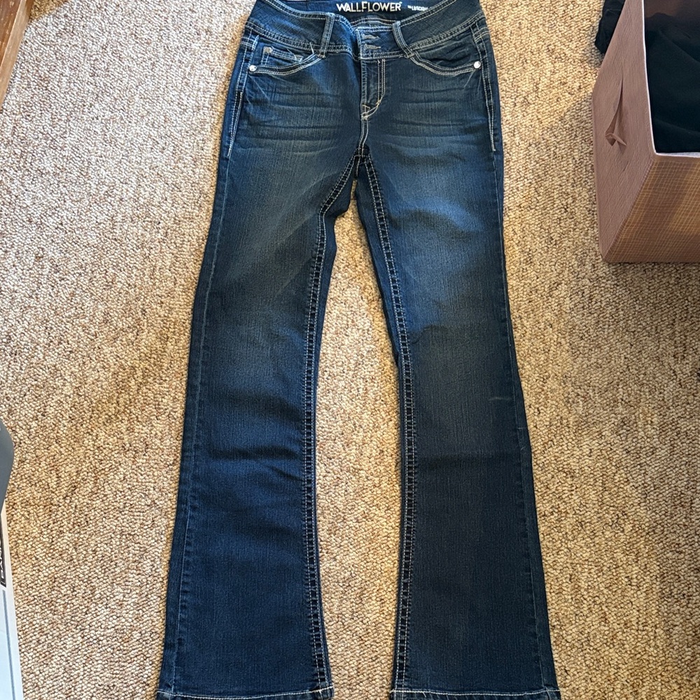Wallflower Dark Blue Flare Jeans